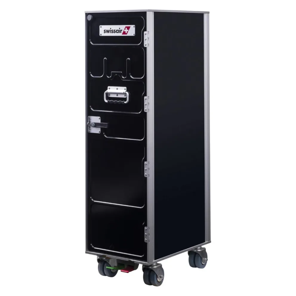 Aviatik-Shop Airline Trolley Swissair schwarz, silber