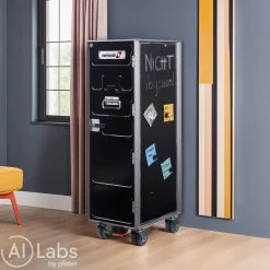 Aviatik-Shop Airline Trolley Swissair schwarz, silber
