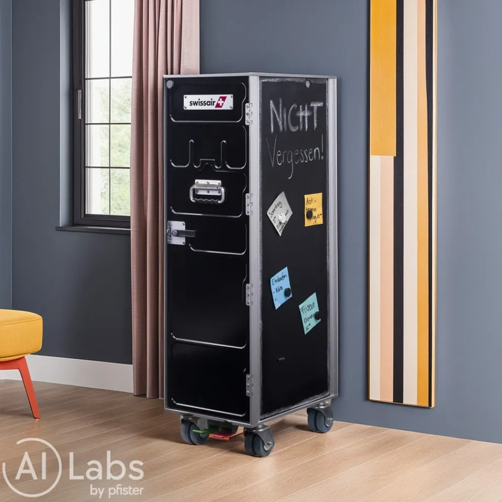 Aviatik-Shop Airline Trolley Swissair schwarz, silber