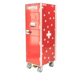 Aviatik-Shop Airline Trolley Swissair rot, silber, weiss New