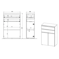 Novel Aktenschrank Deltona-105 steingrau Online
