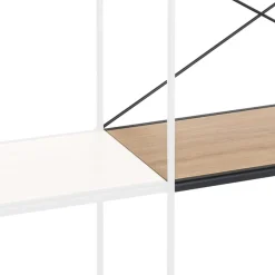 BYYU Anbauregal Rico eichefarbig, schwarz Clearance