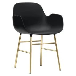 Normann Copenhagen Armlehnstuhl Form messing, schwarz Hot