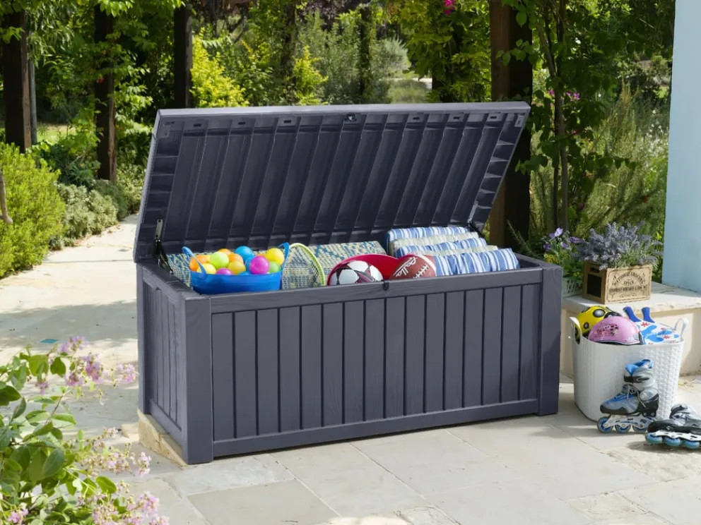 Keter Aufbewahrungsbox Rockwood anthrazit Discount