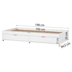 Hoppekids Ausziehbett Deluxe weiss Clearance