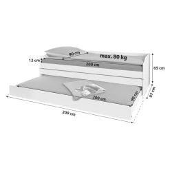 MID.YOU Ausziehbett Lotar weiss Sale