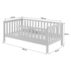 JAXX Babybett Peuterbed grau Online