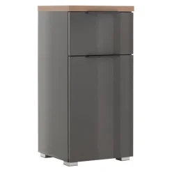 BYYU Badschrank Mundi dunkelgrau, eichefarbig New