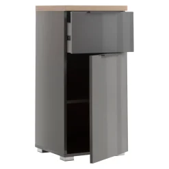 BYYU Badschrank Mundi dunkelgrau, eichefarbig New