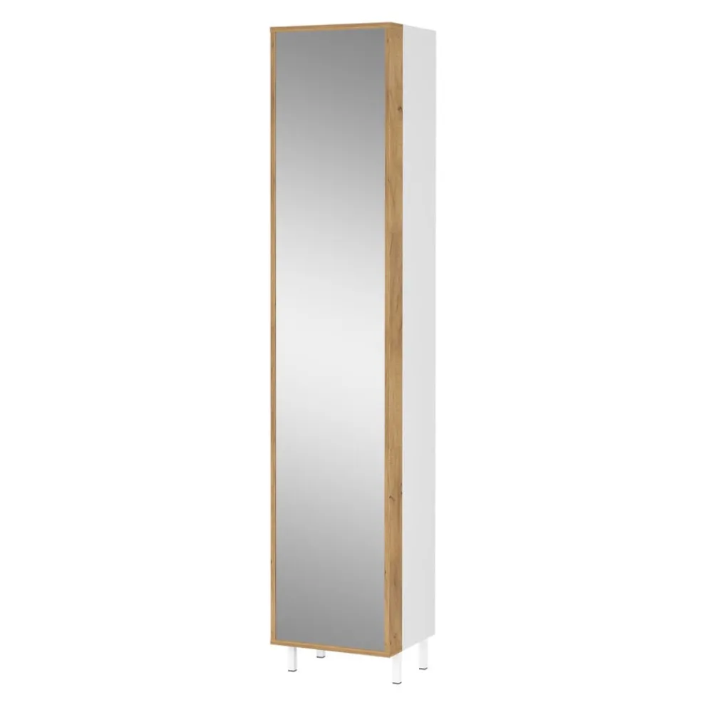 MID.YOU Badschrank Topeka navarra-eiche-nb., weiss