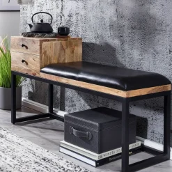 MID.YOU Bank Leder braun, schwarz Outlet