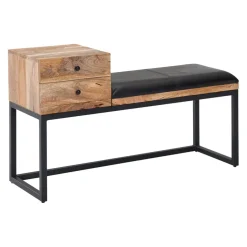 MID.YOU Bank Leder braun, schwarz Outlet