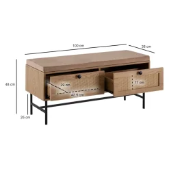 MID.YOU Bank Rattan braun