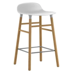 Normann Copenhagen Barhocker Form eichefarbig, weiss Hot