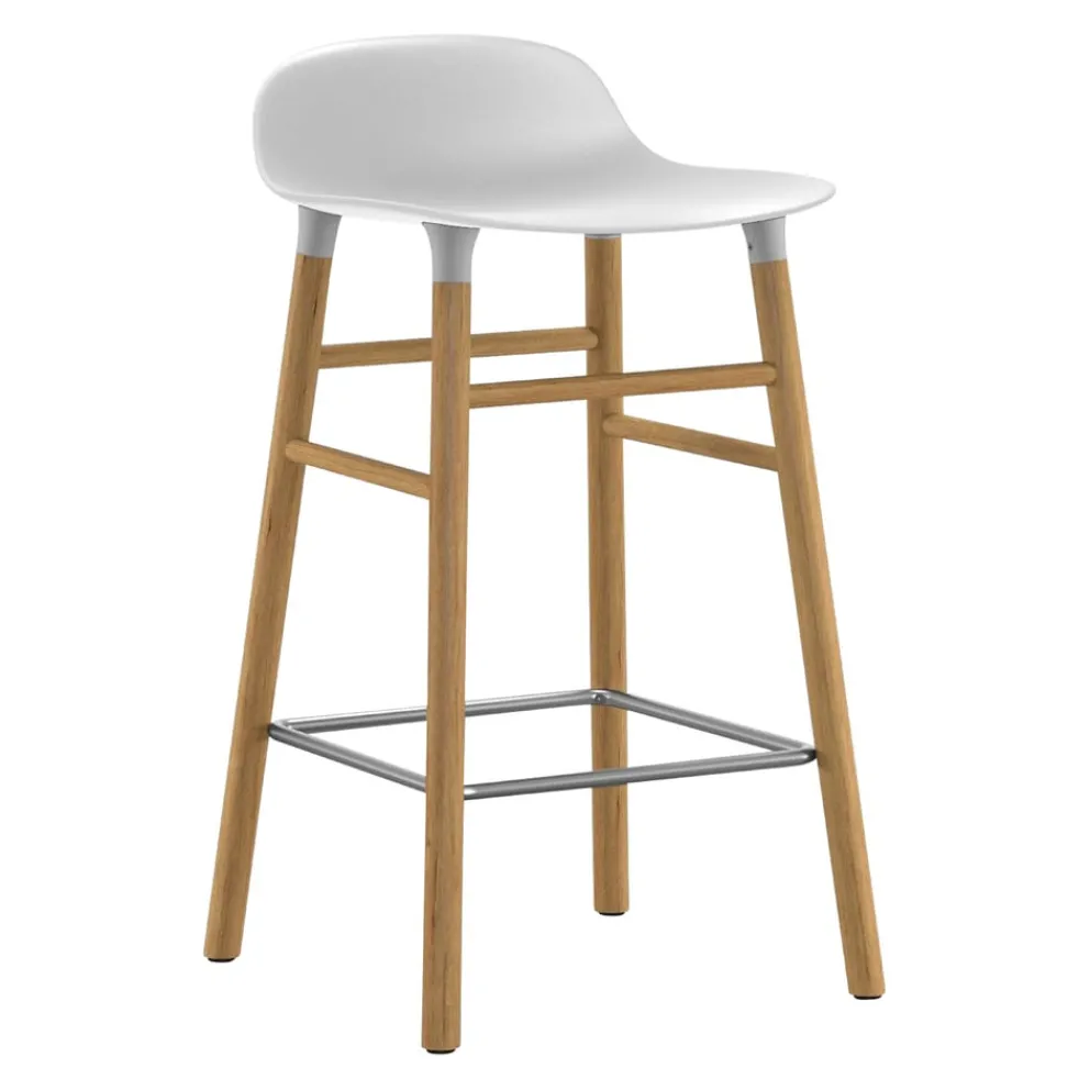 Normann Copenhagen Barhocker Form eichefarbig, weiss Hot