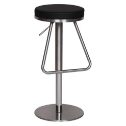 MID.YOU Barhocker Kunstleder schwarz, silber