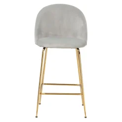 MID.YOU Barhocker Samt grau Clearance