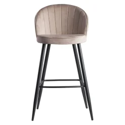 MID.YOU Barhocker Samt beige, schwarz Online