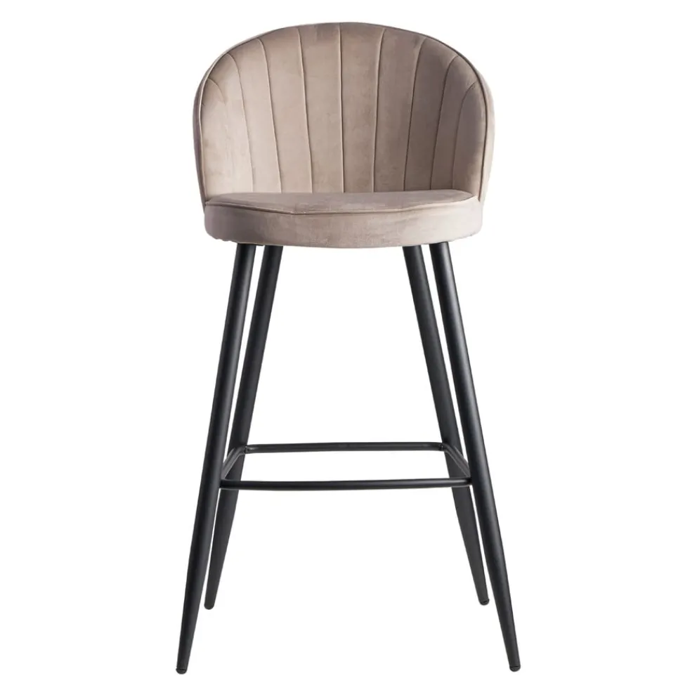 MID.YOU Barhocker Samt beige, schwarz Online