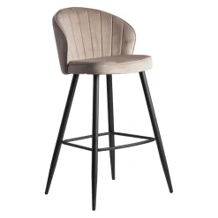 MID.YOU Barhocker Samt beige, schwarz Online