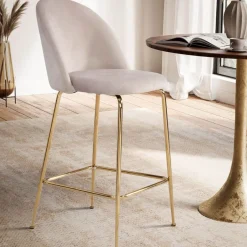 MID.YOU Barhocker Samt beige