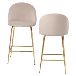 MID.YOU Barhocker Samt beige