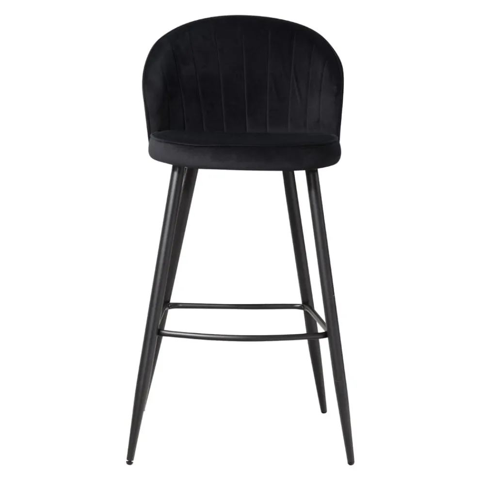 MID.YOU Barhocker Samt schwarz New