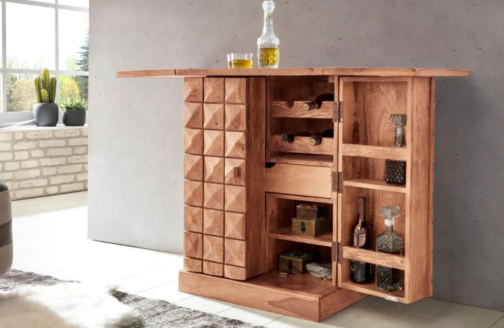 MID.YOU Barmöbel Akazie hellbraun Clearance
