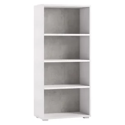 Sikelia Bücherregal Living betongrau, weiss Discount