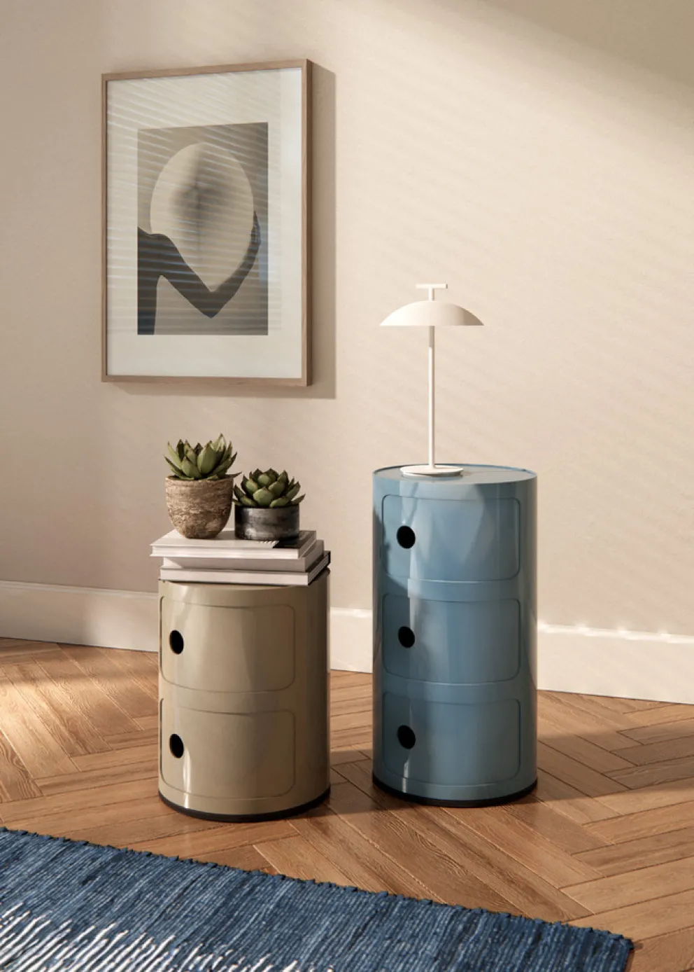 KARTELL Beistelltisch Componibili AZ / Sky blue Online