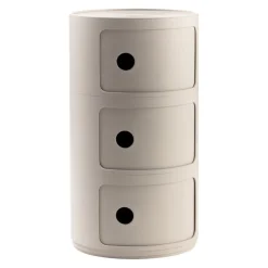 KARTELL Beistelltisch Componibili Bio PA / creme