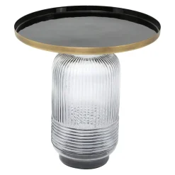 Johann Jakob Beistelltisch Joy gold, schwarz, transparent