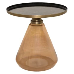 Johann Jakob Beistelltisch Joy braun, gold, schwarz, transparent New