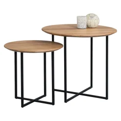 Lomoco Beistelltisch Keno eichefarbig, schwarz Outlet