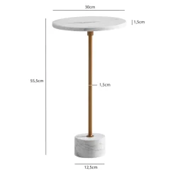 MID.YOU Beistelltisch Marmor weiss Sale