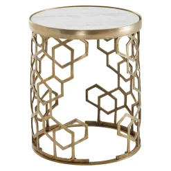 MID.YOU Beistelltisch Marmor gold, weiss Sale