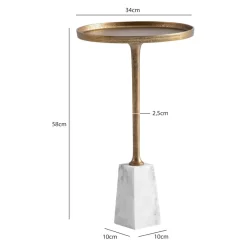MID.YOU Beistelltisch Marmor gold Sale