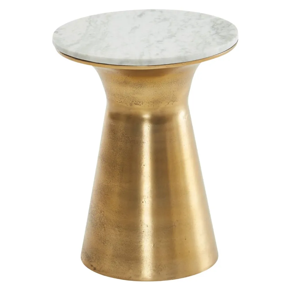 MID.YOU Beistelltisch Marmor gold, weiss Best