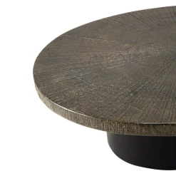 Ethnicraft Beistelltisch Slice gold, schwarz
