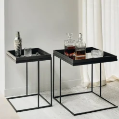 Ethnicraft Beistelltisch Square schwarz