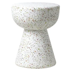 HKliving Beistelltisch Terrazzo multicolor, weiss Discount