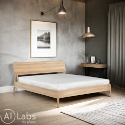 Ethnicraft Bett Air eichefarbig Clearance