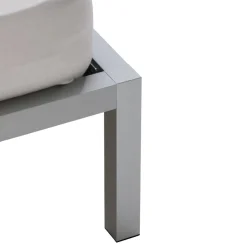 mdf italia Bett Aluminium Bed alufarbig