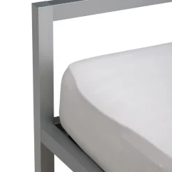 mdf italia Bett Aluminium Bed alufarbig