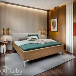 Dieter Knoll Bett Amato eichefarbig