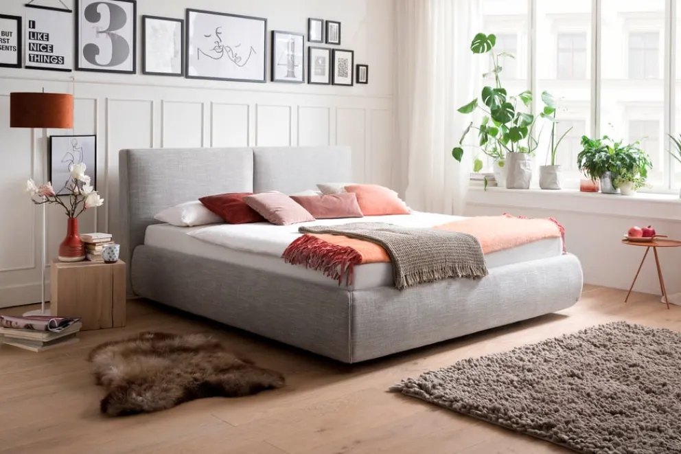 Livetastic Bett Atesio hellgrau Outlet