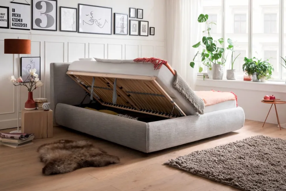 Livetastic Bett Atesio hellgrau Outlet