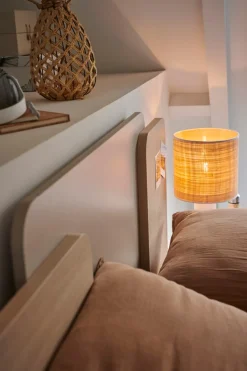 Gautier Bett Dimix eichefarbig, graubeige Hot