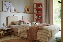 Gautier Bett Dimix eichefarbig, graubeige Hot