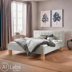 HASENA Bett Dream-Line Pepe grey 335 Best